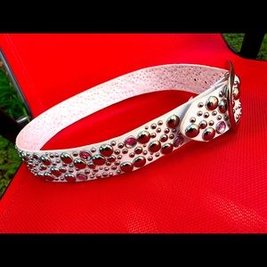 Black White House Market White Studded Belt small